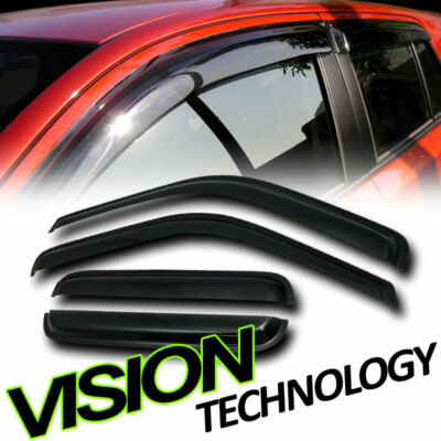 Rain/Wind Guard Shade Window Visor For 99-16 F250 F350 Super Duty Crew Cab Truck