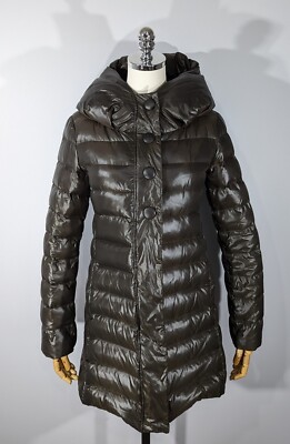 Max&Co Quilted Down Coat Women's Winter Clothing Brown Size S Luxury Brand