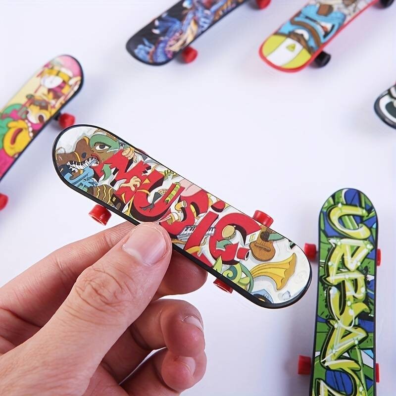 Set Mini Finger Skateboard In Legno D'acero E Lega, Con Cuscinetti E Strumenti Di Regolazione, Per Bambini E Trick Training