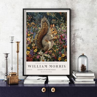 William Morris Druck, William Morris Ausstellung Poster Eichhörnchen (485c)