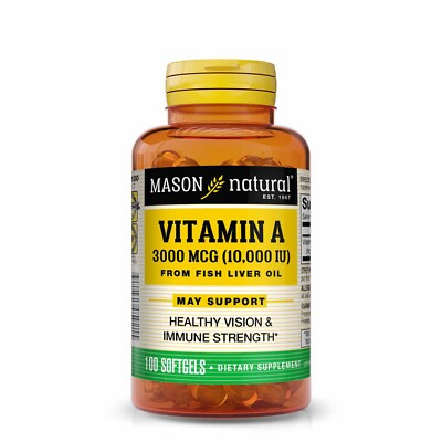 #ad #ad Mason Natural Vitamin A 3000 mcg 10000 IU from Fish Liver Oil 100 Softgels $7.99