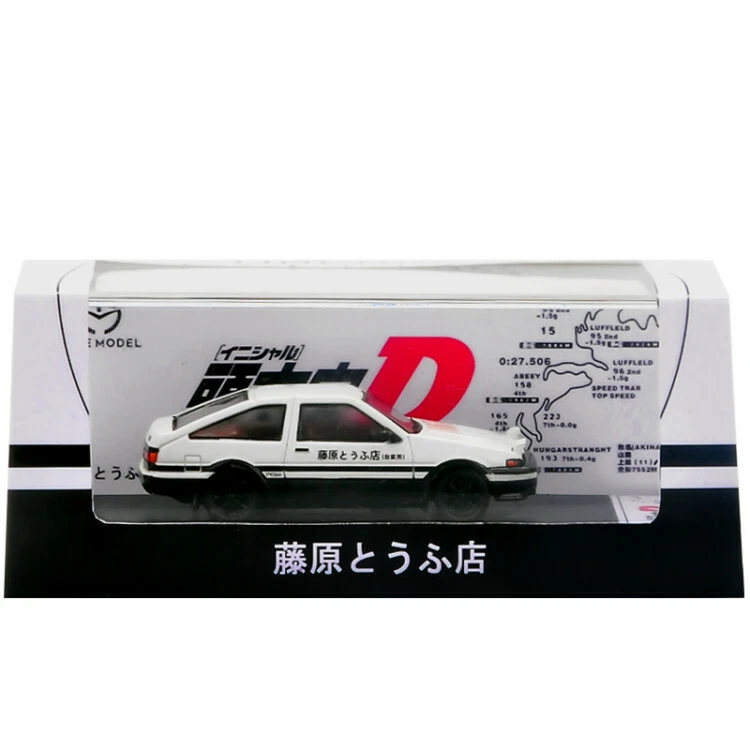 1/64 Scale Toyota AE86 Initial D Takumi Fujiwara Time Model Alloy 
