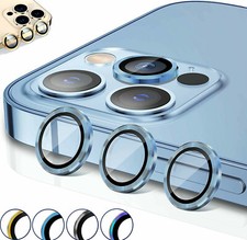 For iPhone 13 Pro Max Metal Ring Tempered Glass Camera Lens Protector Cover US +