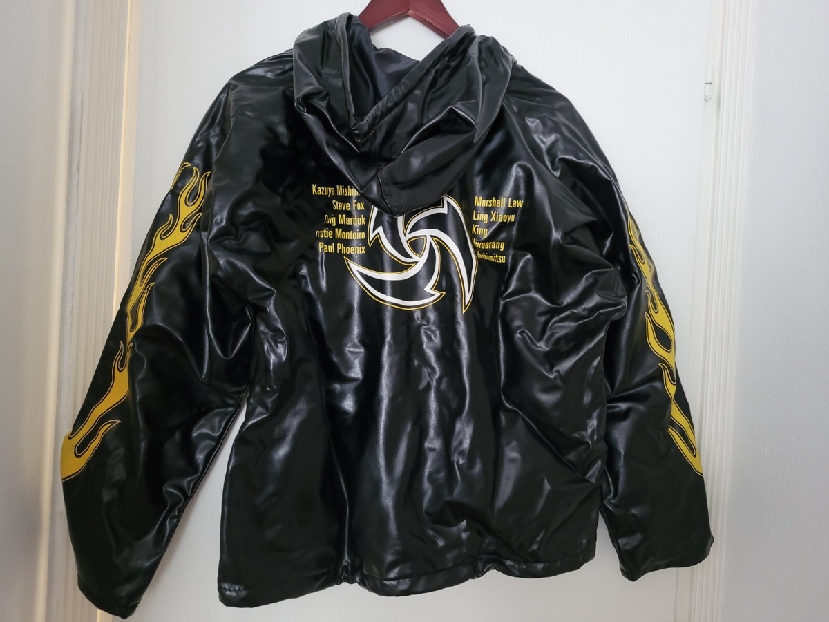 Tekken 4 Faux Leather Jacket Hoodie Japan Playstation 2 PS2 