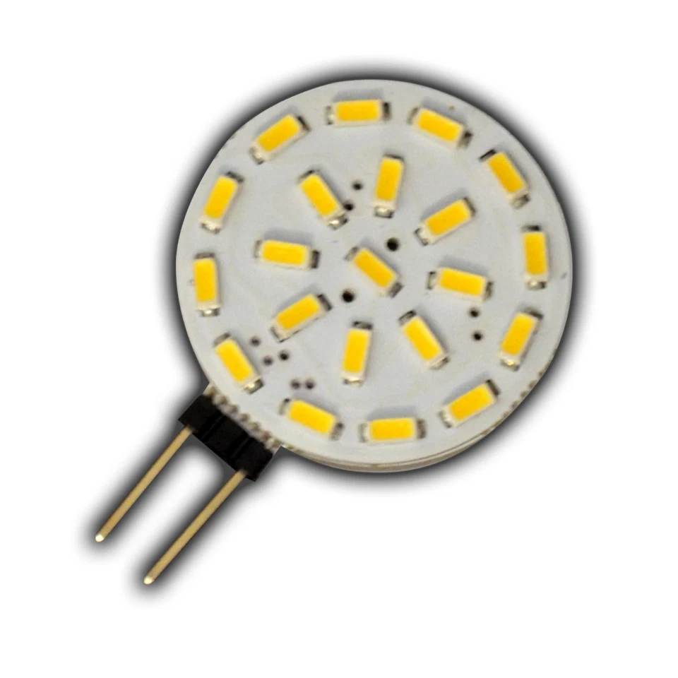 3x G4 1,4 Watt 12V AC/DC dimmbar warmweiß LED Leuchtmittel Scheibe flach rund - Bild 4 von 4