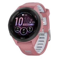 Garmin Forerunner 265S 42mm Running Smartwatch (Light Pink Whitestone Band)