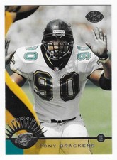 1996 Leaf Tony Brackens Jacksonville Jaguars Football Card #163 Rookie RC. rookie card picture