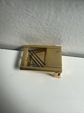 Vintage Pierre Cardin Belt Buckle Gold Silver Tone Logo 1 Wide Belt Retro