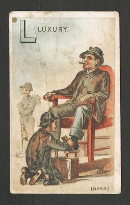 1890 N477 BRIDE TOBACCO L LUXURY ALPHABET CARDS MRS G B MILLER CO SMOKE AND  CHEW