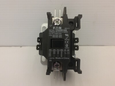 EATON C25ANB140B CONTACTOR 40A 240VAC 1 POLE 50/60HZ NNB