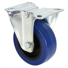 Fixed Castor type B - Blue Wheel 100mm 