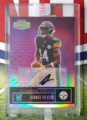 2022 Panini Honors George Pickens Rookie Signatures Auto Purple /15 Prizm Sealed