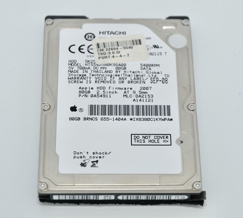 APPLE Mac mini (A1176) ++ HDD 80GB Festplatte ++ 655-1404A ++ HTS542580K9SA00 ++