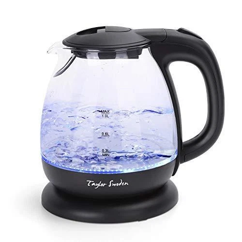 Small Glass Kettle Electric, Compact Mini Sized Electric Hot Water Kettle  for