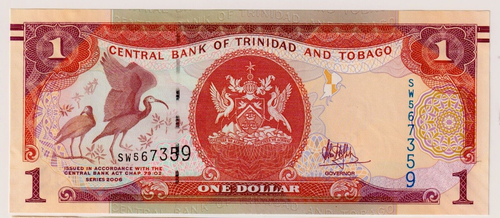 TRINIDAD AND TOBAGO $1 2006/2017 P-46a UNC Note - Picture 2 of 3