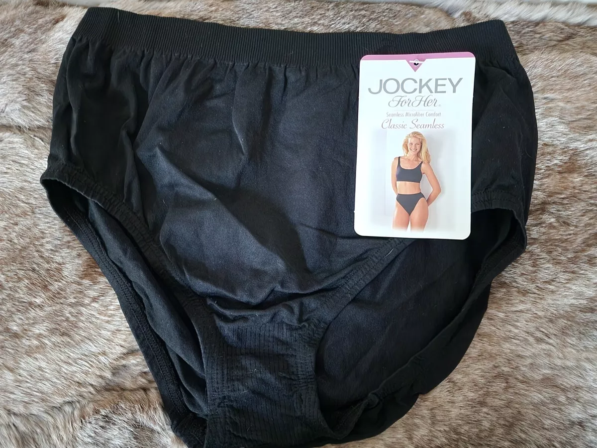 Vintage JOCKEY For Her Panties Black Nylon Spandex Made in U.S.A NOS Sz 5