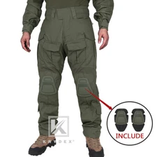 KRYDEX Tactical Gen3 Combat Trousers Army Pants w/ Knee Pads Ranger Green 30-40W