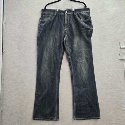 I Jeans By Buffalo Men Jeans 38x32 Blue Kenneth Slim Boot Dark Wash