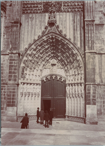 Photo Vintage Originale - Valencia Espagne 1935 - Femmes Devant Une église - Format 6,5x6,5 Cm