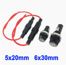 In Line Glass Fuse Holder Splash Proof Screw Type 5x20mm 6x30mm Fuse Sleeve