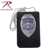 Leather Neck ID Badge Holder Universal Badge Not Included