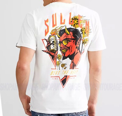 Sullen Art Collective White  Premium New Short Sleeve Tattoo Skull Men`s T-shirt