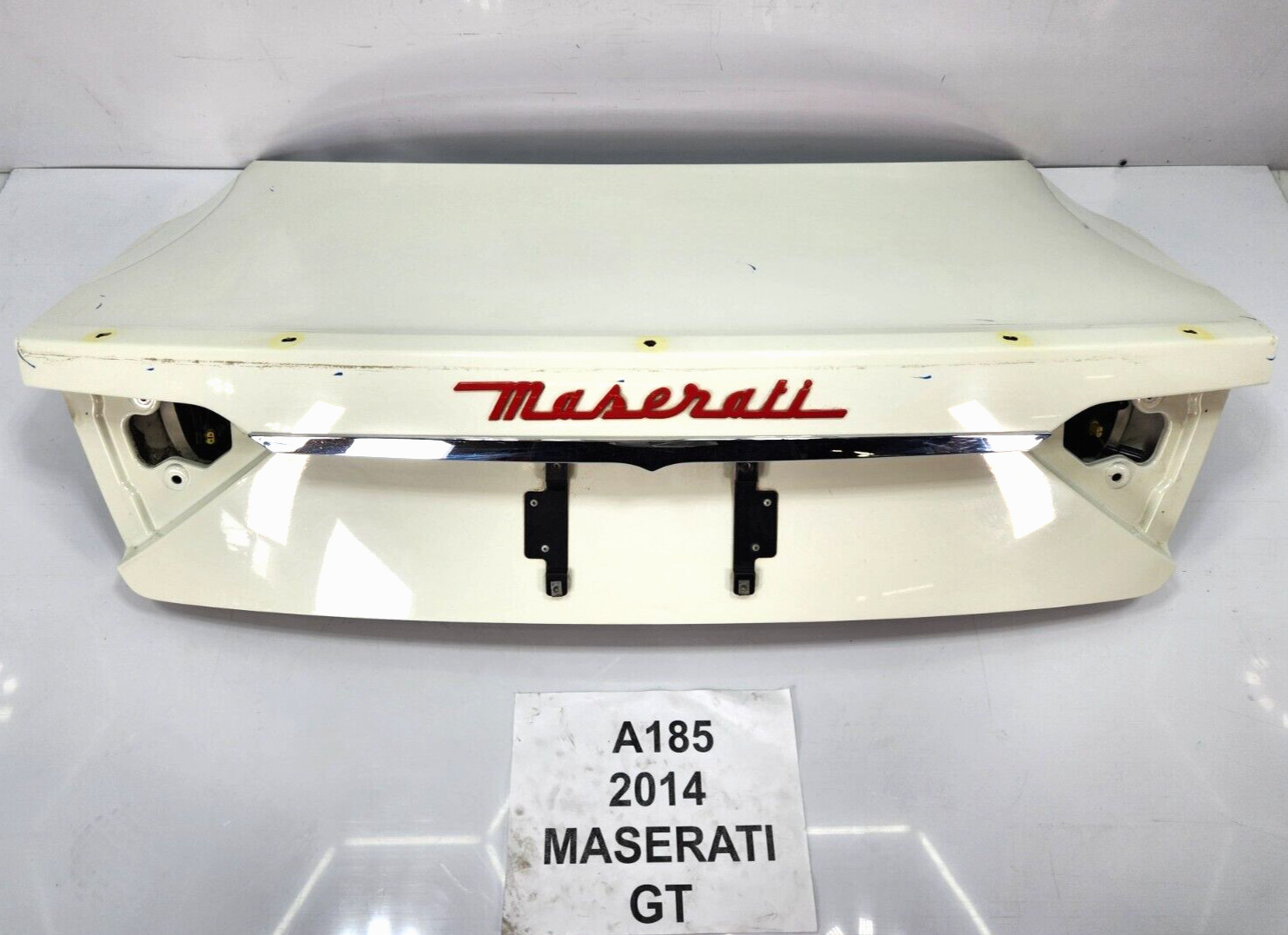 ✅ 08-19 OEM Maserati GT M145 Coupe Rear Trunk Lid Panel Deck Shell White *NOTE
