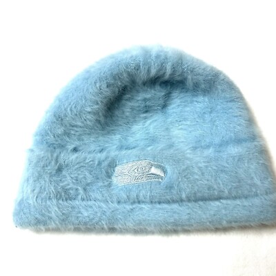 Seattle Seahawks Angora Wool Powder BLUE NFL Football Beanie