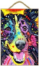 Sheltie Sign - All You Need is Love  a Dog 7 x 10.5