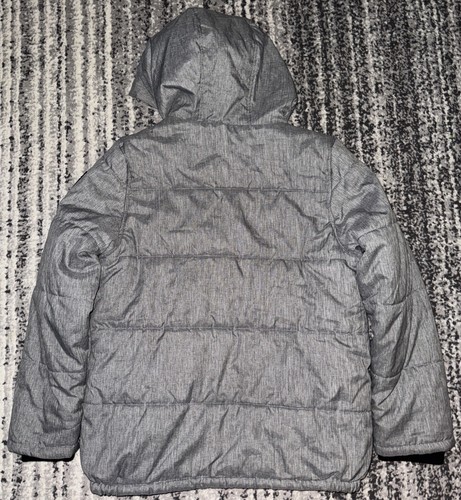 Timberland Boys Puffer Jacket Size XL 18-20 Gray Snow Winter Coat Fleece Lined - Picture 5 of 6