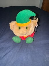 Vintage Swibco Puffkins Plush Elvin Christmas Elf w/ Original Tag New