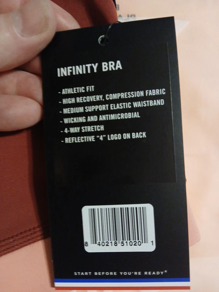 Sujetador Four Laps Infinity Calce Atlético Rojo Terciopelo Fresa Negro S Nuevo con Etiquetas Foto 4 de 4