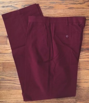NWT Croft & Barrow Flat Front Easy Care Khaki Classic Fit-(Canernet) Sz 32 x 30