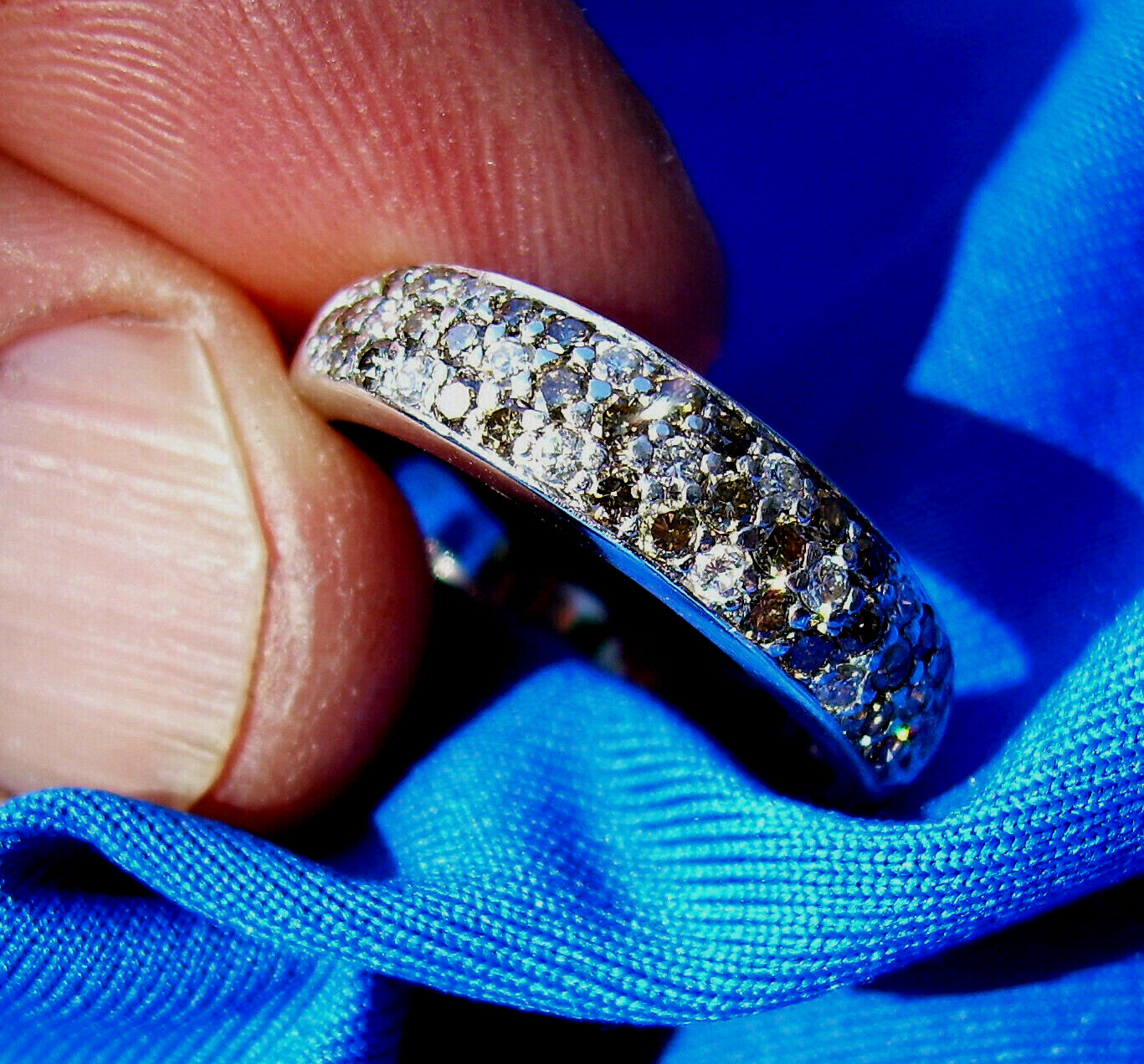 Genuine LeVian Elegant Diamond Wedding Band Real Desi… Gem