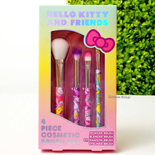 Hello Kitty And Friends Makeup Collection Makeup Brushes 4 Pieces Set Sanrio New