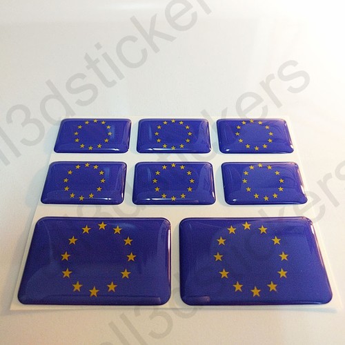 Adesivi Europa Adesivo Bandiera Europa Resinati 3D Resinato Resine Vinile Moto - Imagen 2 de 3