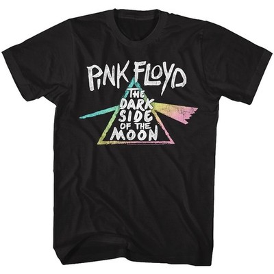 Pink Floyd Dark Side Gradient Kurzarm Herren T-Shirt Schwarz Baumwolle Crew Neck
