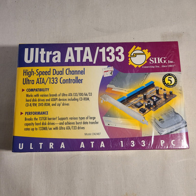 SIIG UltraATA 133 PCI - PC ATA Drive Controller BNIB UNOPENED