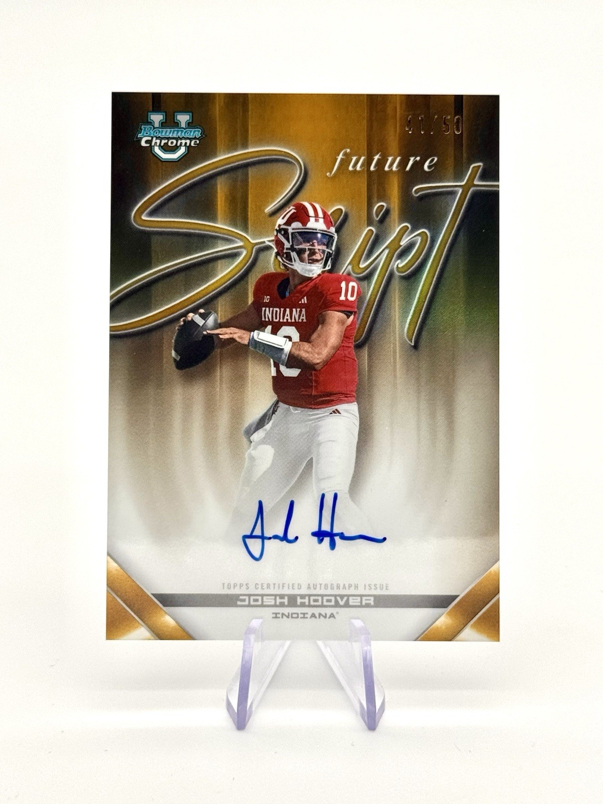 2026 Bowman JOSH HOOVER Gold Future Script On Card Autograph 41/50 