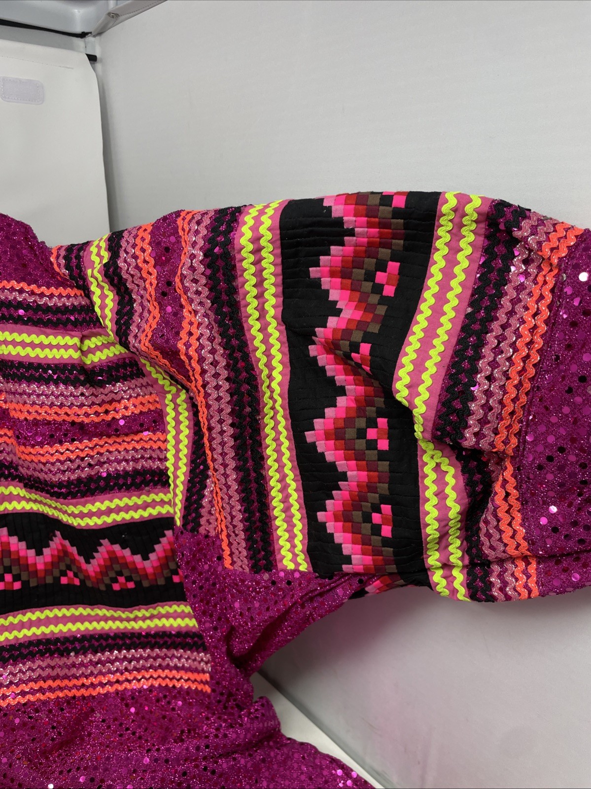 Handmade Iridescent Sequined Patchwork Pullover T… - image 6