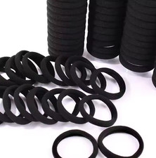 100Pcs Black Elastic Hair Bands Seamless Hair Ties for Women