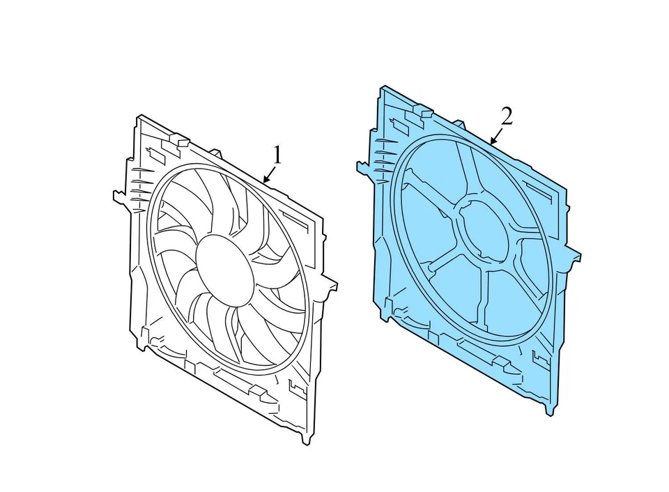 BMW 550I GT XDRIVE 2011-2012 - Radiador eléctrico refrigeración ventilador carcasa 7575258 Foto 4 de 4