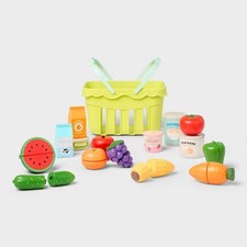 Grocery Basket with Play Food - 18pc, Age 2 , Fruit  Veg
