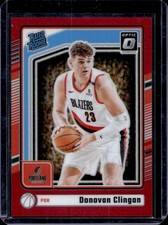 2024-25 Panini Donruss Optic Donovan Clingan Red Prizm RC Rated Rookie #/99