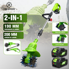 Motobineuse sans Fil Motoculteur Électrique pour Pelouse/Jardin/Travaux du Sol