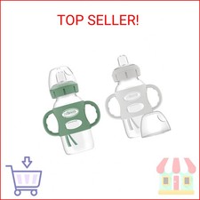 Dr. Brown's Milestones Wide-Neck Sippy Spout Bottle with 100 Silicone Handles,