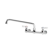 12-812L 8" Faucet Commercial Wall Mount with 12" Spout, Centers 14112,Silver