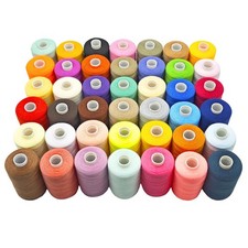 42 Spools All Purpose Sewing Thread 1000 Yards, Bobbin Polyester Thread for S...