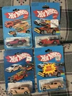 Hot Wheels Vintage Lot Of 4 Thunderbird '57 T-Bird Candy Red Old Number 5 Caddy