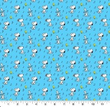 LINED WINDOW VALANCE CURTAIN 42 X 15 SNOOPY CARTOON WOODSTOCK BLUE